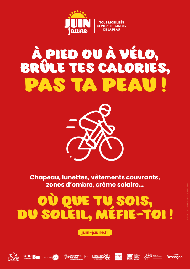 A pied ou à vélo, brûle tes calories, pas ta peau !